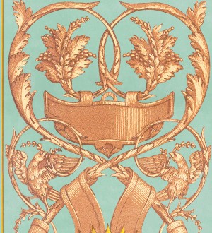 Papel pintado escudo heráldico fondo claro Firenze 128137