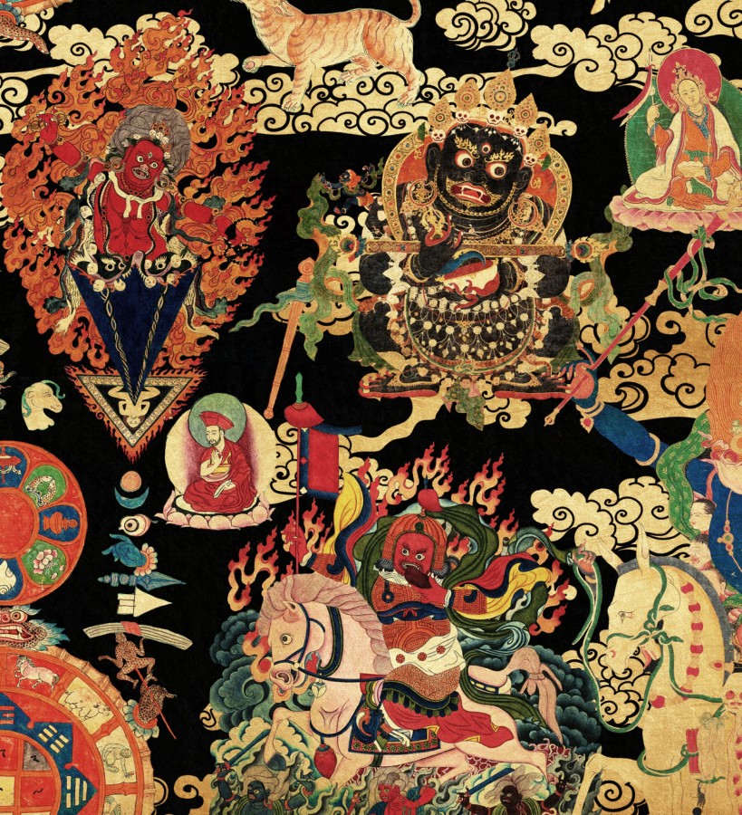 Papel pintado figuras religiosas estilo oriental Mahakala Guardian 128194