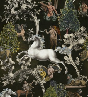 Papel pintado caballo mitológico estilo clásico Pegasus Garden 128198