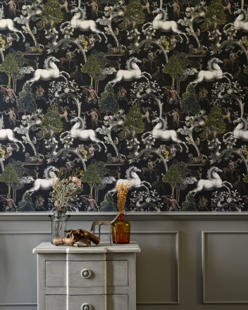 Papel pintado caballo mitológico estilo clásico Pegasus Garden 128198