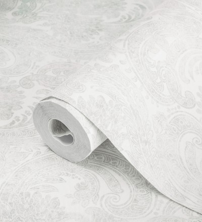 Papel pintado cachemir floral estilo hindú con efecto textura textil Tamil Etnik 676347