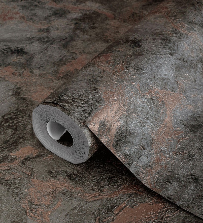 Papel pintado estuco y toques metalizados con relieve Neptune Stone Texture 676360