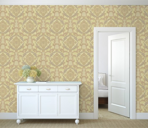 Papel pintado damasco barroco con efecto bordado en relieve Istambul Palace 676844