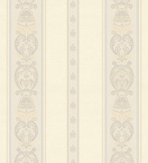 Papel pintado rayas con cadenetas barrocas con efecto bordado en relieve Selim Imperial Stripe 676847