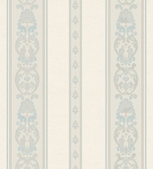 Papel pintado rayas con cadenetas barrocas con efecto bordado en relieve Selim Imperial Stripe 676850