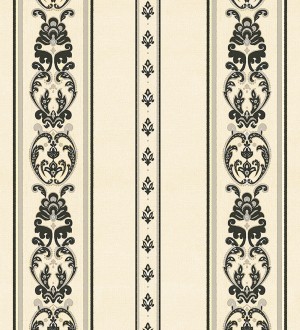 Papel pintado rayas con cadenetas barrocas con efecto bordado en relieve Selim Imperial Stripe 676851