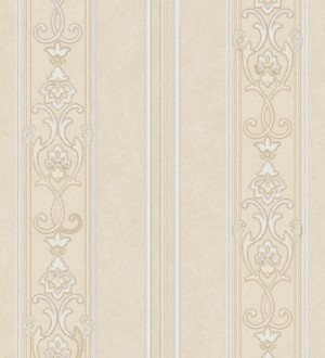Papel pintado rayas ornamentales con relieves Osman Classic Stripe 676857