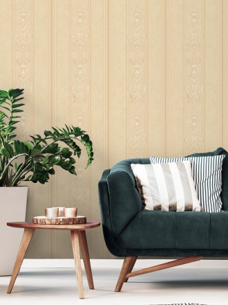 Papel pintado rayas ornamentales con relieves Osman Classic Stripe 676859