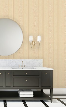 Papel pintado rayas ornamentales con relieves Osman Classic Stripe 676859