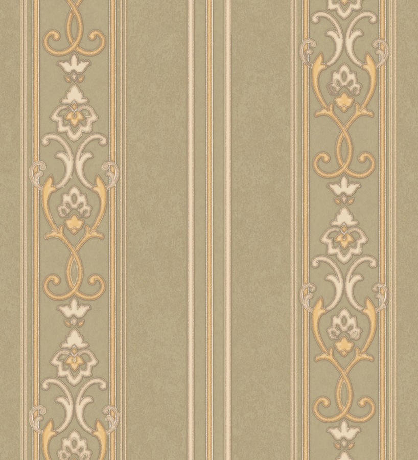 Papel pintado rayas ornamentales con relieves Osman Classic Stripe 676860