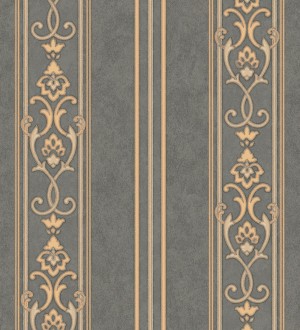 Papel pintado rayas ornamentales con relieves Osman Classic Stripe 676861