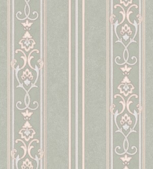 Papel pintado rayas ornamentales con relieves Osman Classic Stripe 676862