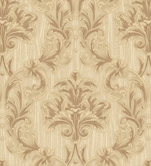 Papel pintado damasco estilo bizantino efecto bordado con relieve Bizans Damask 676876