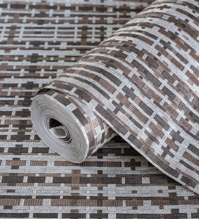 Papel pintado efecto tejido de cañas Kisala 680985