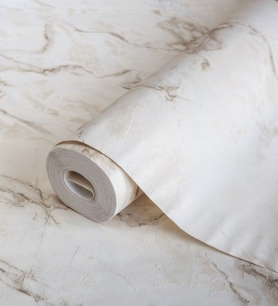 Papel pintado efecto mármol de Carrara veteado Durango 681005