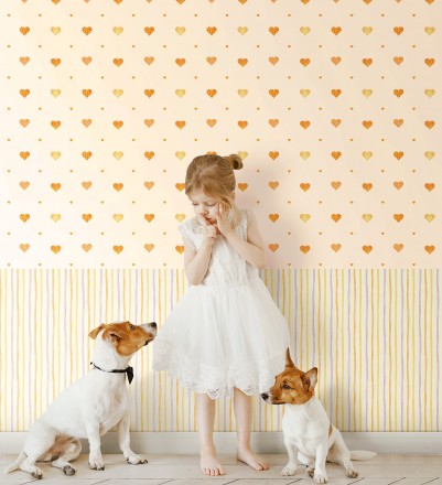Papel pintado de corazones de caramelo Sugar Hearts 681484