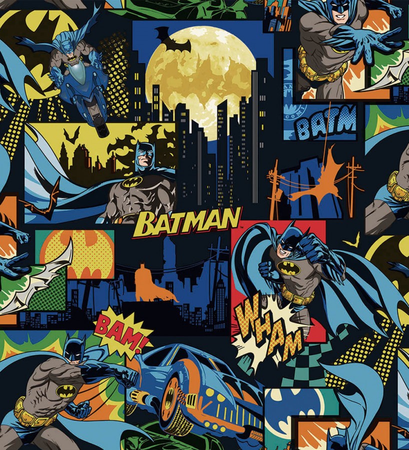 Papel pintado comic de Batman en color Gotham Hero 681506