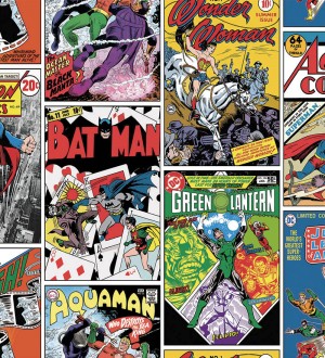 Papel pintado cómic de los héroes DC de Warner Bros en color Warner Comics 681515