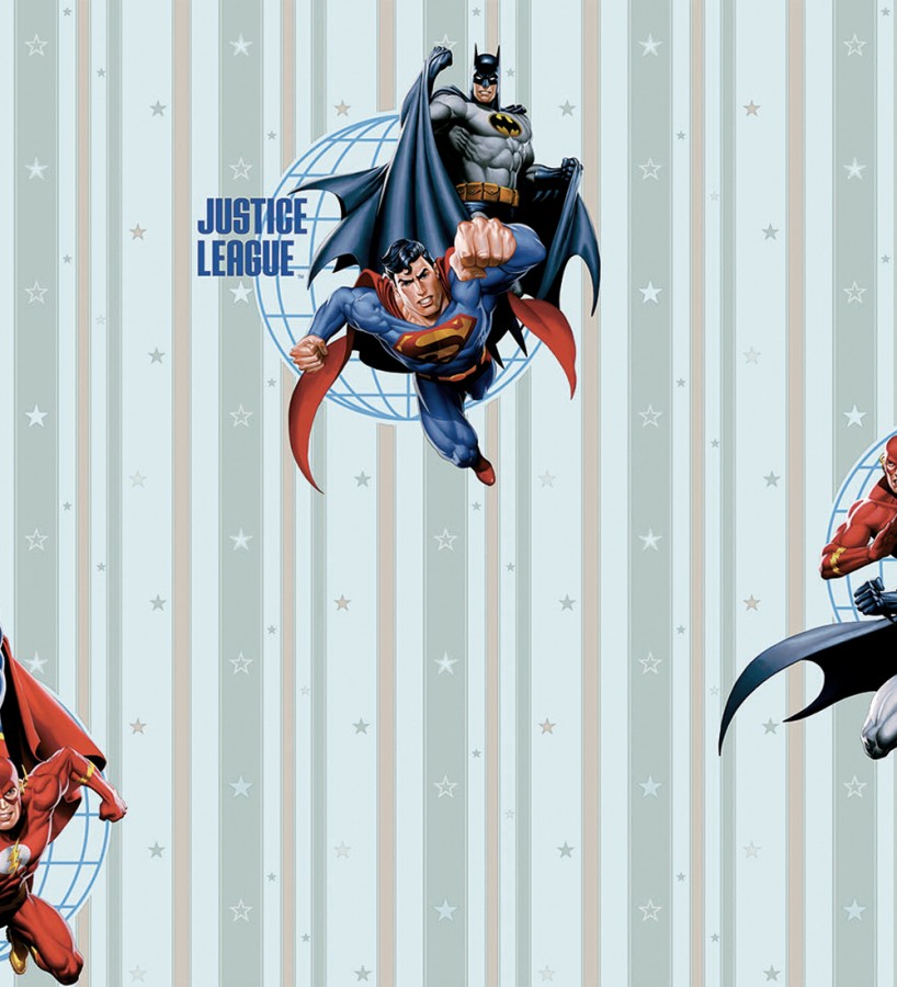 Papel pintado liga de la justicia Warner DC Superman Batman Justice League 681526