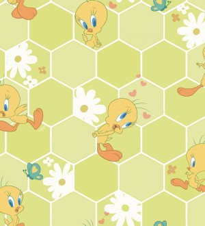 Papel pintado Piolín fondo panal de abejas Tweety Blossom 681530