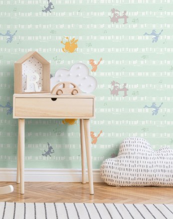 Papel pintado Looney Tunes teclas musicales Warner Songs 681546