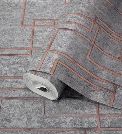Papel pintado de líneas geométricas modernas Allure Lines 681634