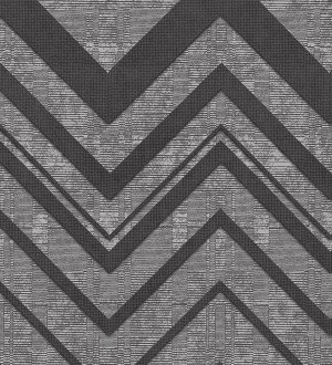 Papel pintado geométrico zig zag texturizado con pequeños destellos Enzo Spike 681659