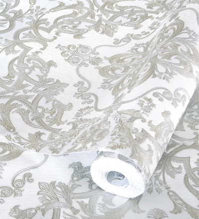 Papel pintado medallones ornamentales bordados Arconte 681692