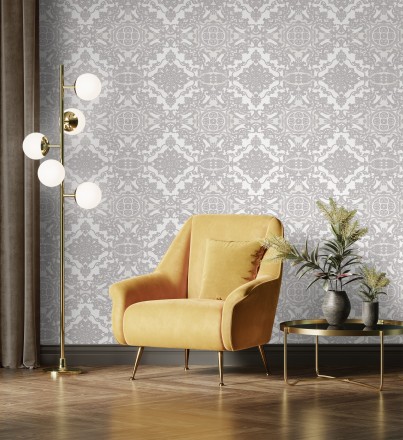 Papel pintado medallones ornamentales bordados Arconte 681692