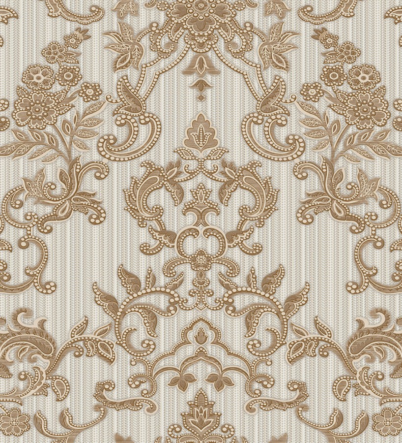 Papel pintado damasco bordado texturizado efecto textil estilo francés Lutecia 681715