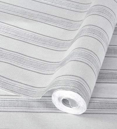 Papel pintado de rayas texturizado efecto textil estilo francés Lutecia Stripes 681721