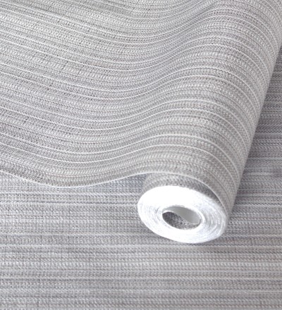 Papel pintado de rayas finas efecto textil texturizado estilo francés Lutecia Fabric 681726