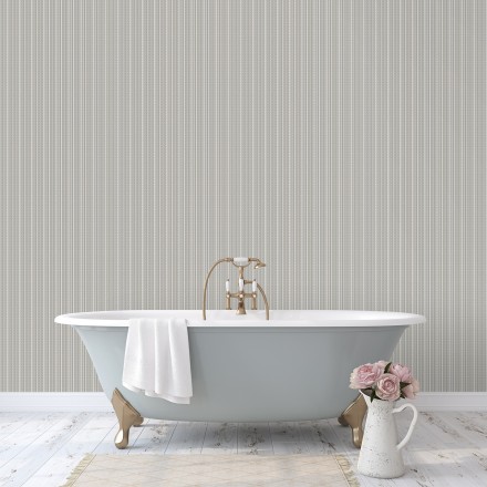 Papel pintado de rayas finas efecto textil texturizado estilo francés Lutecia Fabric 681726