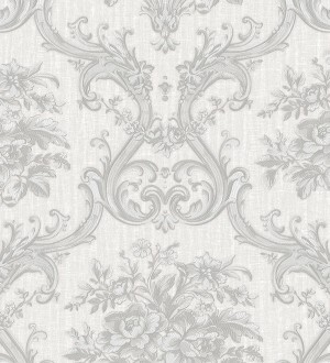 Papel pintado damasco clásico efecto textil con relieve Senza 681737