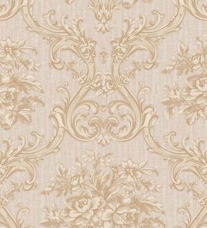 Papel pintado damasco clásico efecto textil con relieve Senza 681738