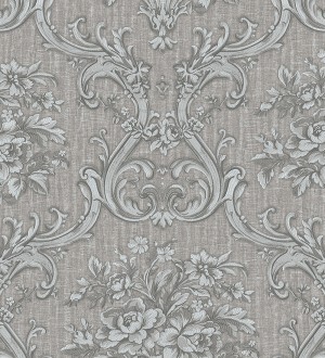 Papel pintado damasco clásico efecto textil con relieve Senza 681740