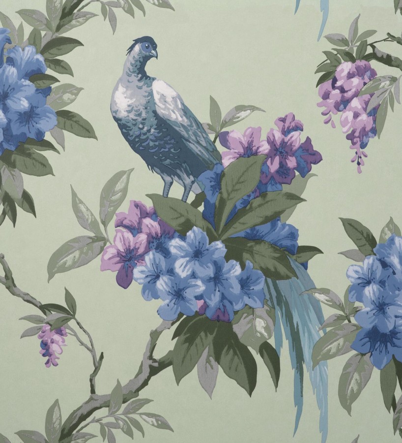 Papel pintado de pájaros y flores de los jardines reales Royal Birds 681199