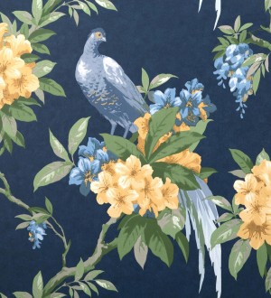 Papel pintado de pájaros y flores de los jardines reales Royal Birds 681200
