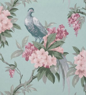 Papel pintado de pájaros y flores de los jardines reales Royal Birds 681202