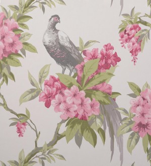 Papel pintado de pájaros y flores de los jardines reales Royal Birds 681203