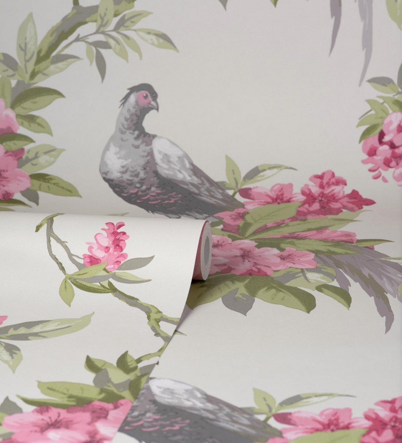 Papel pintado de pájaros y flores de los jardines reales Royal Birds 681203
