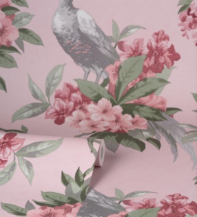 Papel pintado de pájaros y flores de los jardines reales Royal Birds 681204