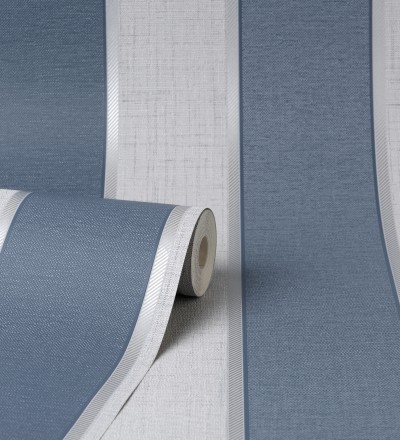Papel pintado de rayas modernas con algunos toques ligeramente metalizados Loren Stripes 681274