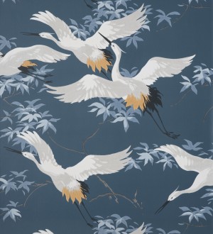 Papel pintado de garzas reales estilo oriental Mandarin Birds 681328