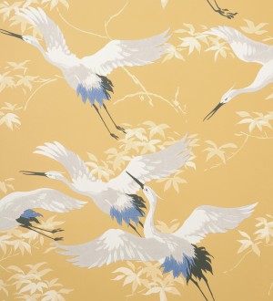Papel pintado de garzas reales estilo oriental Mandarin Birds 681329