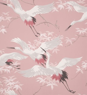 Papel pintado de garzas reales estilo oriental Mandarin Birds 681330