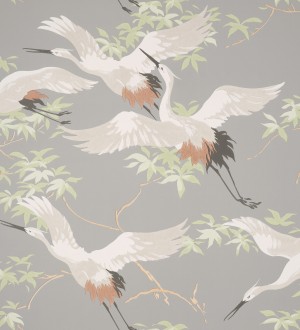 Papel pintado de garzas reales estilo oriental Mandarin Birds 681331