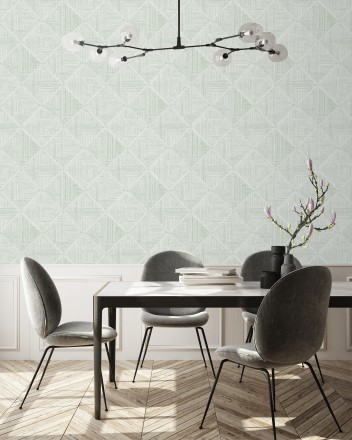 Papel pintado de rombos imitación tela Scott Rhombus 681413