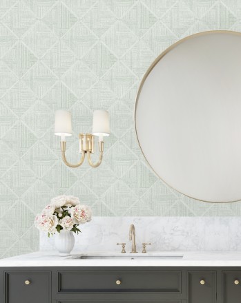 Papel pintado de rombos imitación tela Scott Rhombus 681413