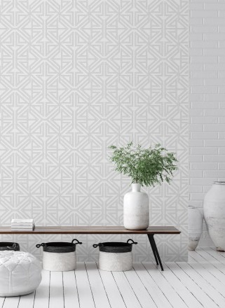 Papel pintado geométrico con estilo Art Decó Maxwell 681428